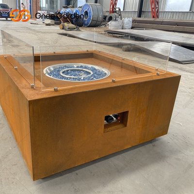 Outdoor Rusty Corten Weathering Steel Fire Pit OEM ODM