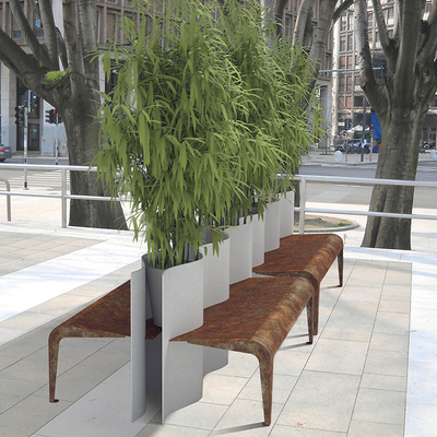 Customizable Stylish Outdoor Metal Furniture Metal Garden Bench