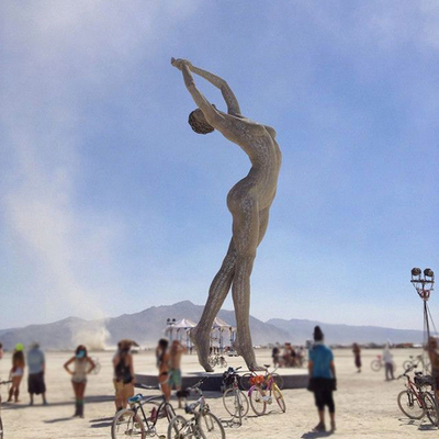 500cm Height Large Stainless Steel Sculpture Dancing Lady Customized