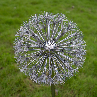 304 316 Stainless Steel Yard Art Electroplate Dandelion Shape For Garden