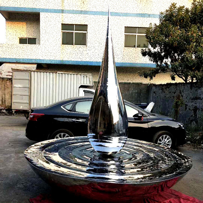 Oval Sphere 304 Modern Stainless Steel Sculpture Outdoor Creative