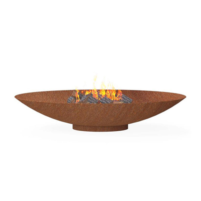 Outdoor Fire Pit 100cm 80cm Diameter Metal Sphere Leaf Design Fire Pits