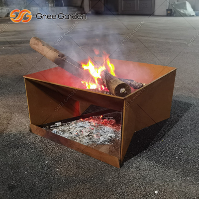 New Design Rusty Corten Steel Metal Camping Barbecue Fire Pit