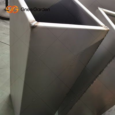Corten Large Outdoor Metal Decorative Planter Rectangular Metal Wall Planter