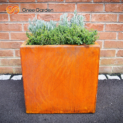 Customize Corten Steel Garden Planting Box Large Flower Pots