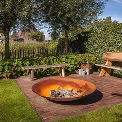 Home Metal Corten Steel Fire Pit For Outdoor Garden