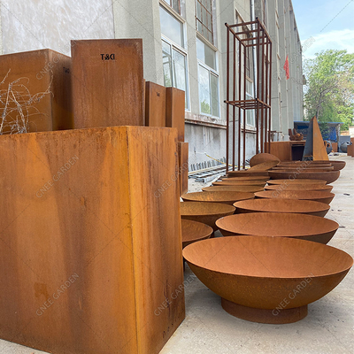 Home Metal Corten Steel Fire Pit For Outdoor Garden