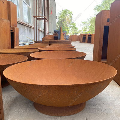 Home Metal Corten Steel Fire Pit For Outdoor Garden