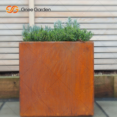 Rust Metal Hanging Wall Planter Corten Steel Flower Box