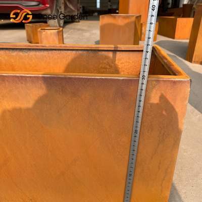 Outdoor Decorative Corten Steel Large Flower Pots