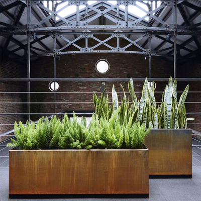 Laser Cut Rust Finish Corten Steel Planter