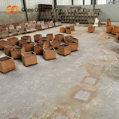 Corten Steel Planter Box Corten Flower Pot Welding Metal Planter