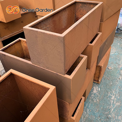 Corten Steel Planter Box Corten Flower Pot Welding Metal Planter