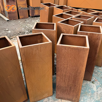 Corten Steel Planter Box Corten Flower Pot Welding Metal Planter