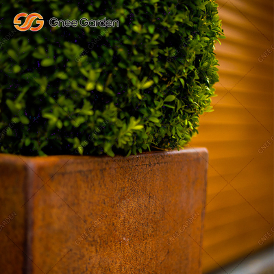 Customize Large Corten Steel Flower Pots Outdoor Corten Steel Flowerpots