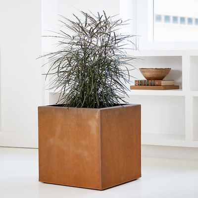 Customized Outdoor Large Planter Box Rectangular Corten Steel Flower Pots