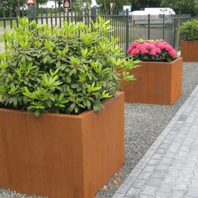 Metal Series Planter Weathering Steel Planter Box Corten Steel Planter Pot