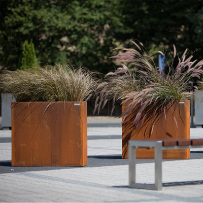 Metal Series Planter Weathering Steel Planter Box Corten Steel Planter Pot
