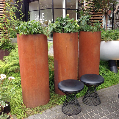 890*720*440mm Big Outdoor Metal Planter Corten Flower Pot weather resistance