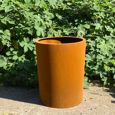 2.0-10mm Rusty Metal Planter Boxes Garden Decoration Corten Steel Plant Pots