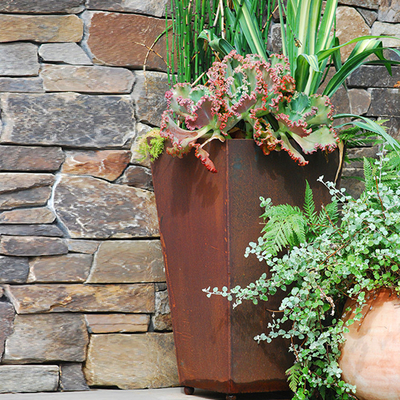 Customizable Large Corten Steel Tree Planters for garden SGS TUV CE certified
