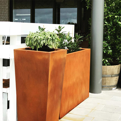Customizable Large Corten Steel Tree Planters for garden SGS TUV CE certified