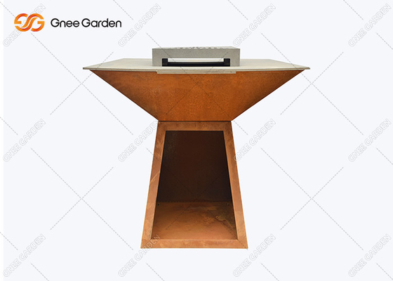 Customize Corten Steel Bbq Fire Pit Grill Corten Steel Iron Fire Pit Bbq Brazier