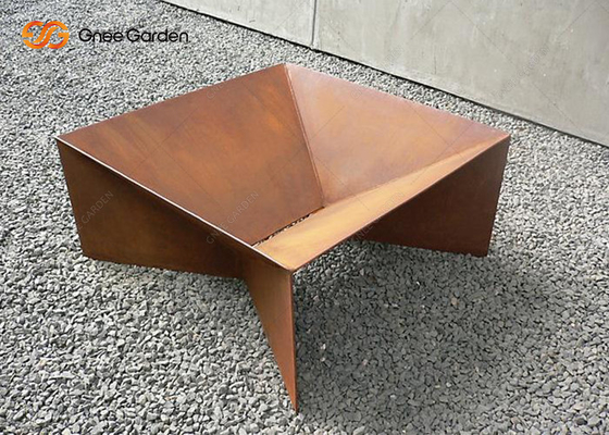 Wood Burning Outdoor Corten Steel Fire Pit Charcoal Bbq Grills