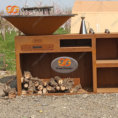 Unique Barbeque Charcoal Grills Corten Steel Bbq Grill For Outdoor Kitchen