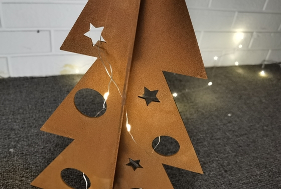 Laser Cut Christmas Decoration Craft Metal Christmas Tree Decor Garden Ornaments