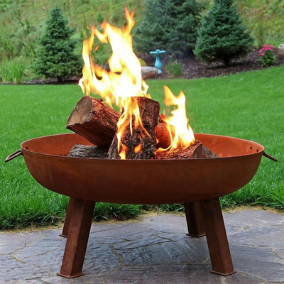10*42inch  Heavy Duty Metal Fire Pit Large Bonfire Brazier Fire Pit Weather Proof