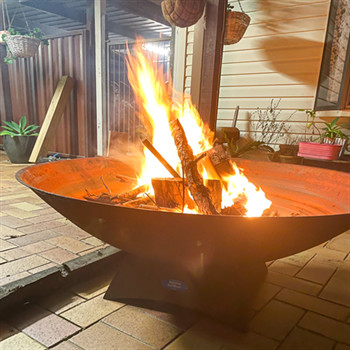 Winter Garden Metal Fire Pit Round Corten Fire Pit 400*400*600mm