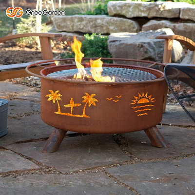 Contemporary any size Corten Steel Fire Pit bowl Natural Rusted