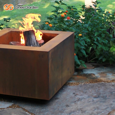 OEM ODM 120cm Corten Steel Fire Pit Heavy Duty Wood Burning Fire Pit