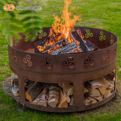 Compact Bonfire Corten Steel Fire Pit 3 Mm For Enjoy Life Weather Proof