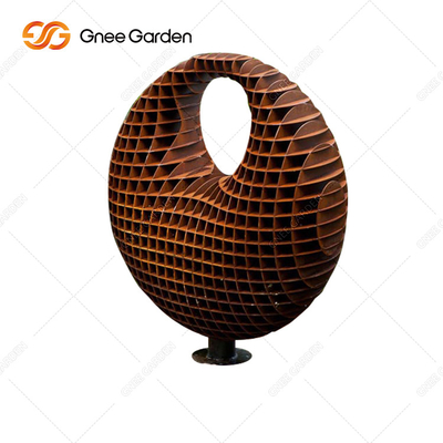 Large 5.0-8.0mm Outdoor Bronze Sculpture Modern Abstract Corten Steel Sculpture