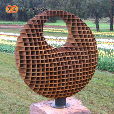 Large 5.0-8.0mm Outdoor Bronze Sculpture Modern Abstract Corten Steel Sculpture