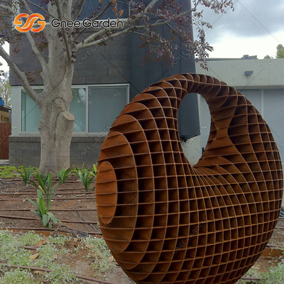 Large 5.0-8.0mm Outdoor Bronze Sculpture Modern Abstract Corten Steel Sculpture