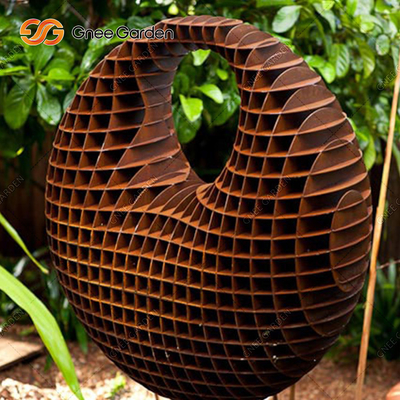 Large 5.0-8.0mm Outdoor Bronze Sculpture Modern Abstract Corten Steel Sculpture