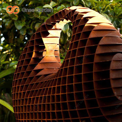 Large 5.0-8.0mm Outdoor Bronze Sculpture Modern Abstract Corten Steel Sculpture