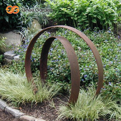 Large Outdoor 175cm  Modern Corten Steel Sculpture Artwork With  Smooth Curves