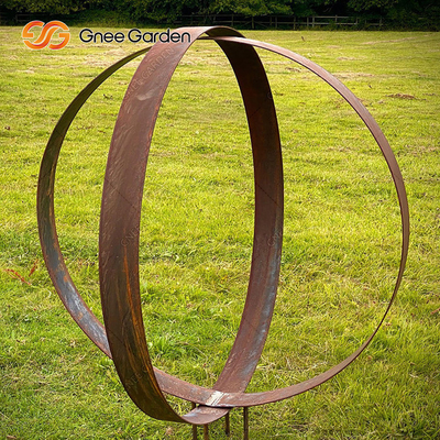 Large Outdoor 175cm  Modern Corten Steel Sculpture Artwork With  Smooth Curves