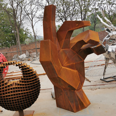 175cm  Rusty Metal Garden Ornaments Corten Steel Sculpture For Park Decoration