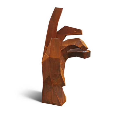 175cm  Rusty Metal Garden Ornaments Corten Steel Sculpture For Park Decoration