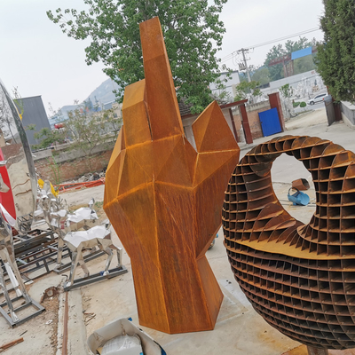 175cm  Rusty Metal Garden Ornaments Corten Steel Sculpture For Park Decoration