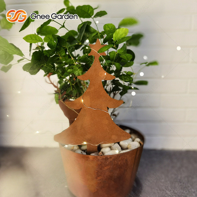 Customization Metal Garden Ornaments Laser Cut Corten Steel Signs  Wear Resisting