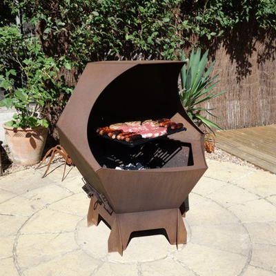 Corten Steel Outdoor Cooking Grills European Bbq Grill Weather Resistance