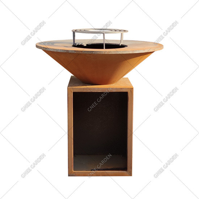 Customization Corten Steel Bbq Grill Garden Barbecue Charcoal Grill High Durability