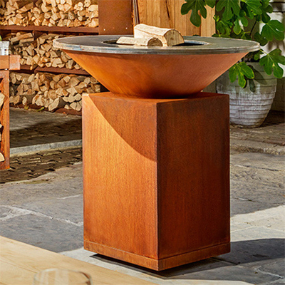 Prerusted  Corten Steel Round Fire Pit Camping 120cm Corten Steel Fire Pit