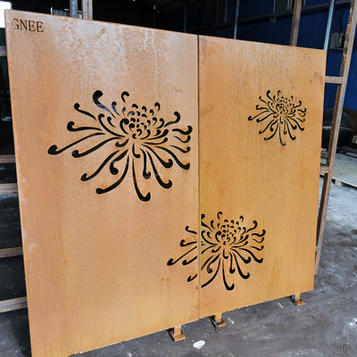 Custom Decor Metal Garden Products Corten Steel Screen Panels Weather Proof